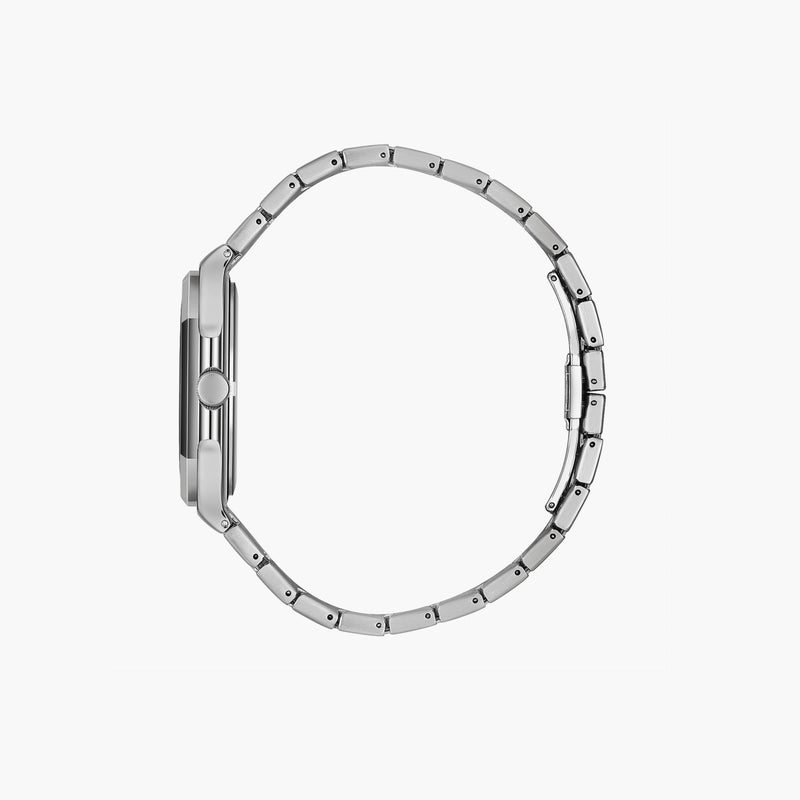 OMAX ساعة أومكس الفضية للرجال مع قرص أحمر - Image 2